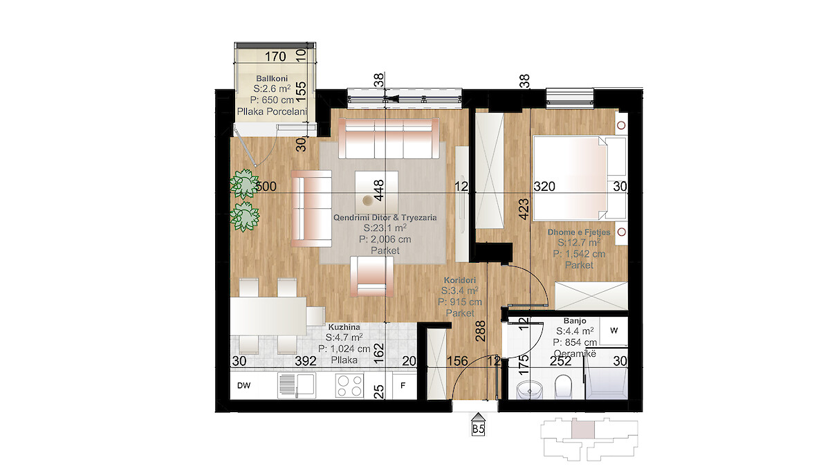 Apartment 58.3